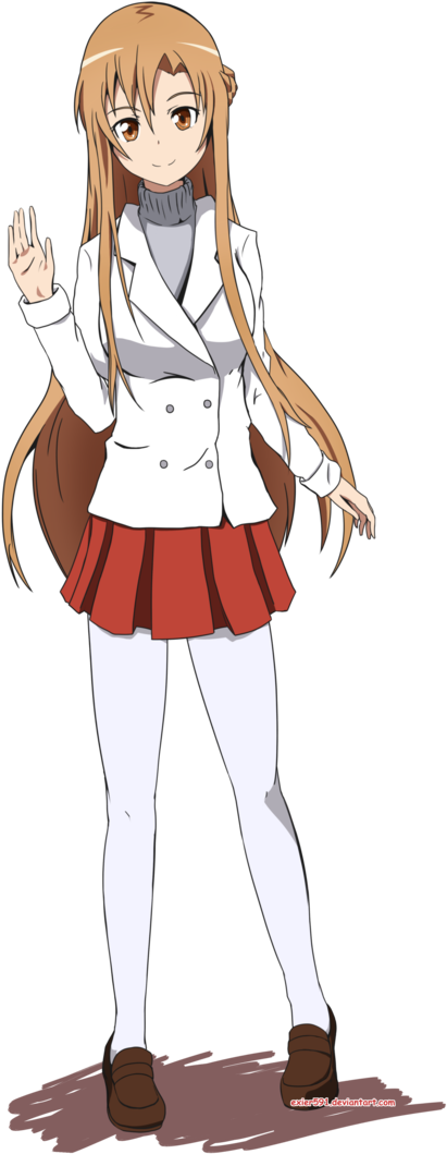 Cuerpo Completo - Asuna Transparent (600x1083)