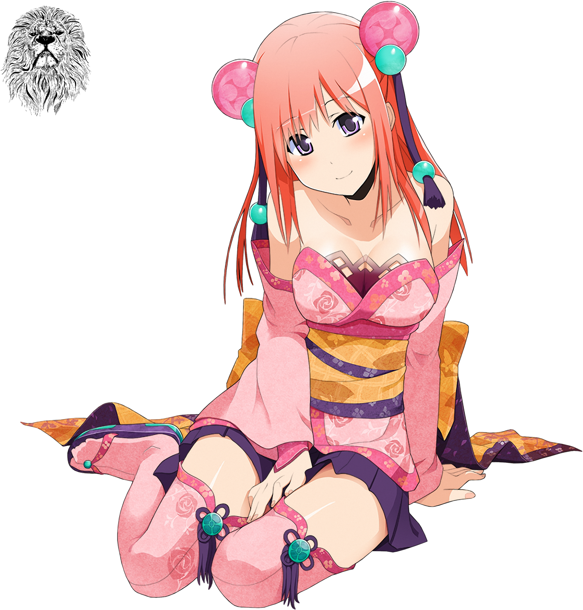 Chica Anime, Kimono, Cuerpo Completo, Videojuego, Sweet, - Onigiri Shizuka (2048x2048)