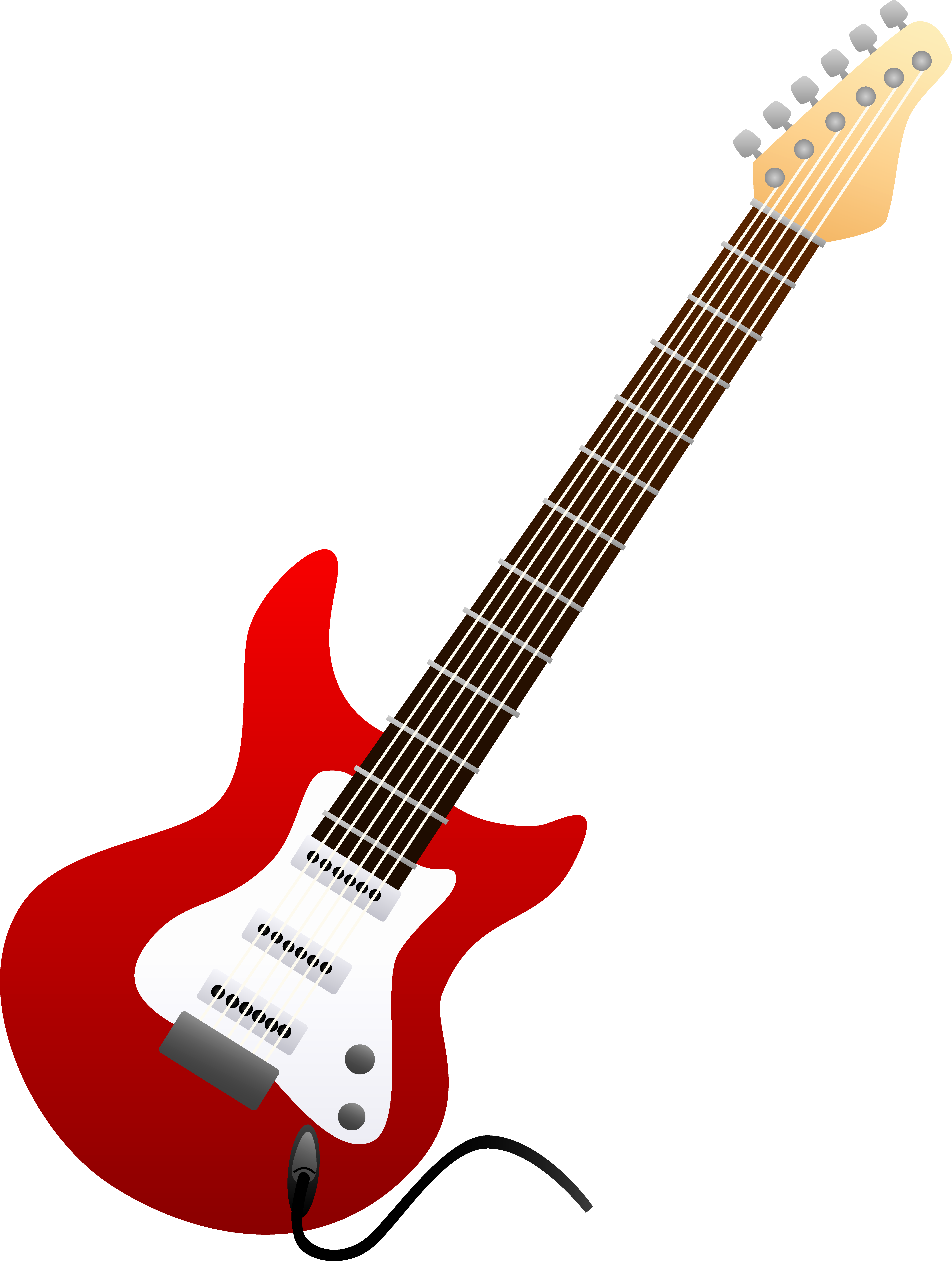 Guitar Pictures Clip Art Awesome Red Electric Guitar - Electric Guitar Oval Ornament (5971x7908)