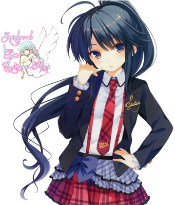Cute Anime Girl Blue Haired - Anime Girl On School Uniform (420x420)