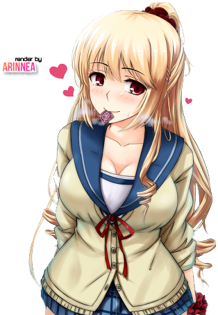 Anime Girl Render By Arinnea - Deviant Art Anime Girl (432x470)