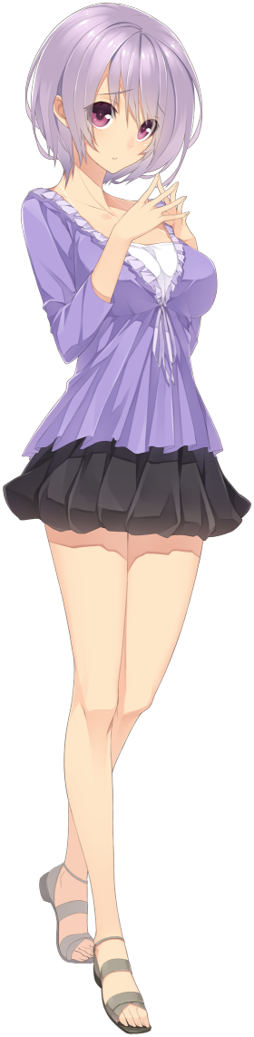 Anime Girl - Blue (280x1143)