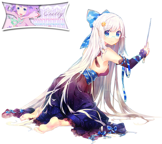 Cute Anime Megane Girl Extracted Bycielly By Ciellyphantomhive - Cute Anime Girl Transparent (692x600)
