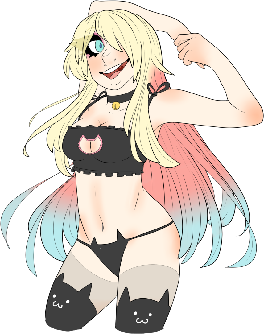 Demo In A Nya Outfit By Deep-nerd - Anime (1024x1184)