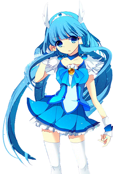 <b>girl</b>, <b>blue</b - Anime Cure Beauty (405x600)