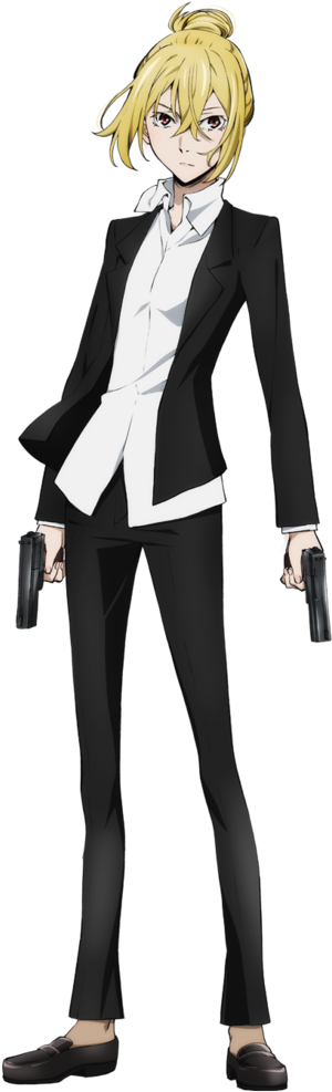 Chica Anime Rubia Uniforme Cuerpo Completo Pistolas 文豪 ストレイ ドッグス 樋口 365x1000 Png Clipart Download