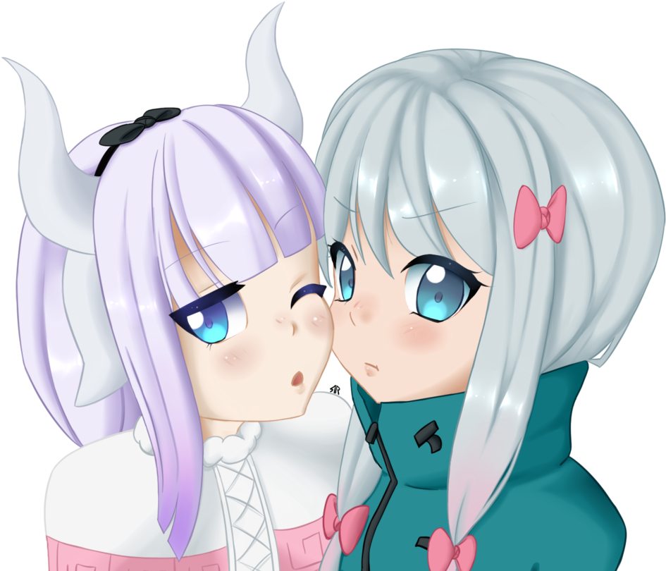 Cute Anime Girls By Doomcakes - Cartoon (976x819)