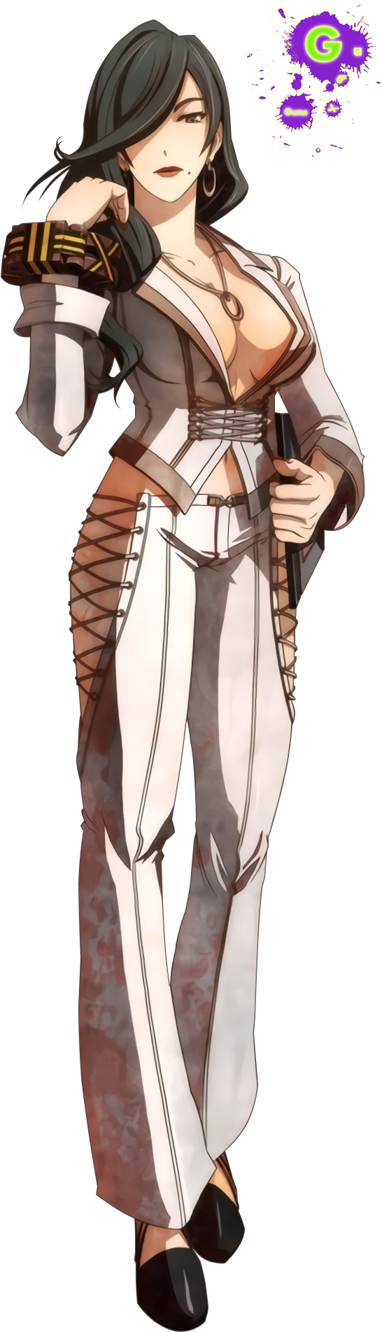Chica Anime, Render, Pelo Largo,cuerpo Completo - God Eater Rage Burst 2 Short Blade (577x1934)