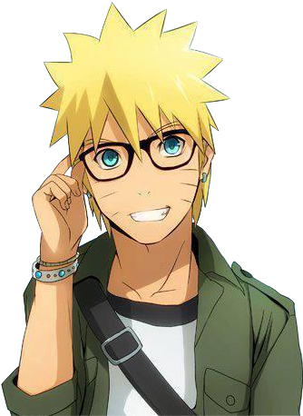 Naruto With Glasses Fanart Render By Shutsujin On Deviantart - Naruto X Hinata Lemon (400x465)