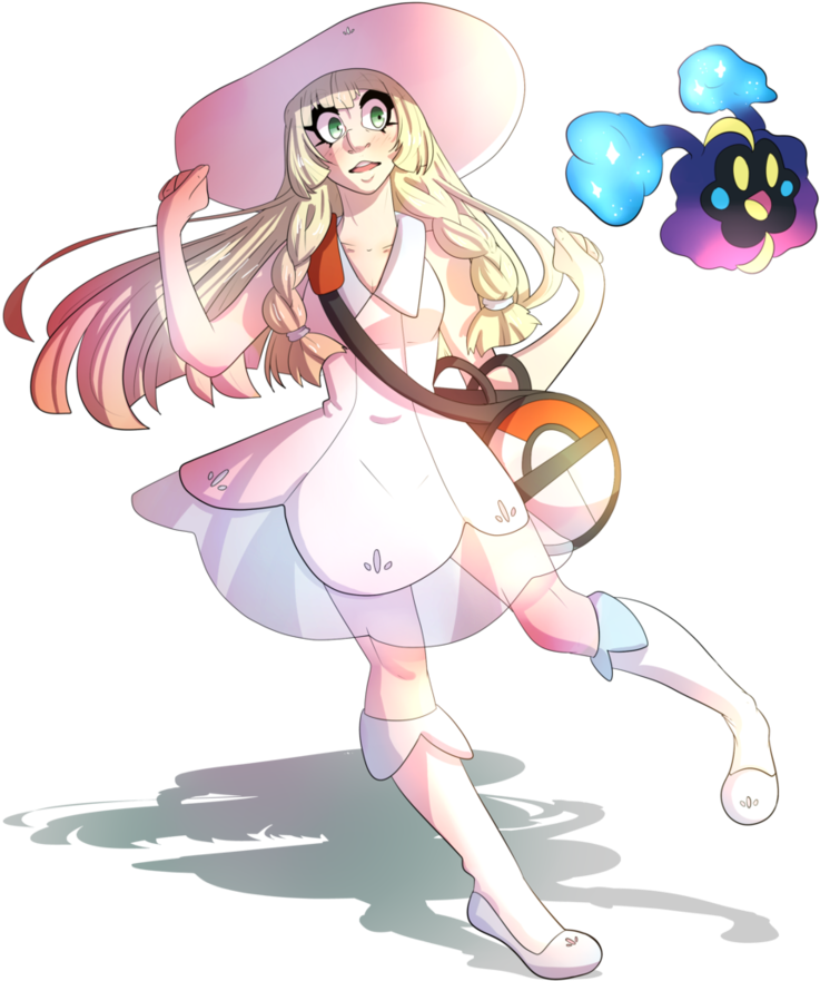 Lillie And Cosmog By Deep-nerd - Fairy (877x910)