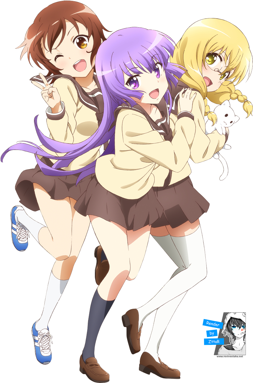 Chicas Anime, Render, Colegialas, Cute, Kawaii,cuerpo - Three Leaves Three Colors Anime (866x1305)