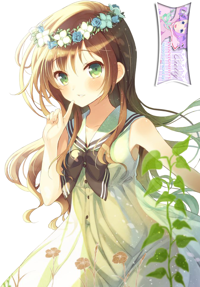 [ Img] - Cute Anime Girl Flower (708x1000)