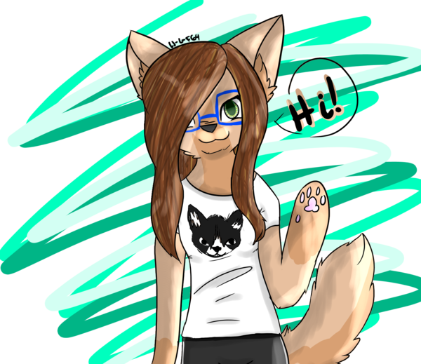 Look At The Nerd By Wolfie Dah Butt - Cartoon (600x519)