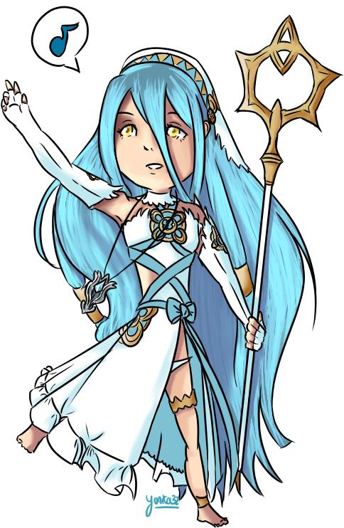 Fire Emblem Fan Art By A Nerd Girl - Fire Emblem Azura Chibi (600x800)