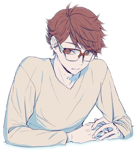 Anime Nerd Erza Scarlet Yaoi Haikyu - Nerd Anime Drawing Boy (480x565)