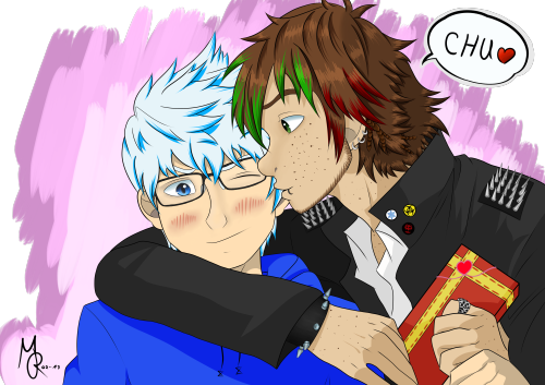 My Contribution For Valentine's Day 2017, Rpn Au - Cartoon (500x353)