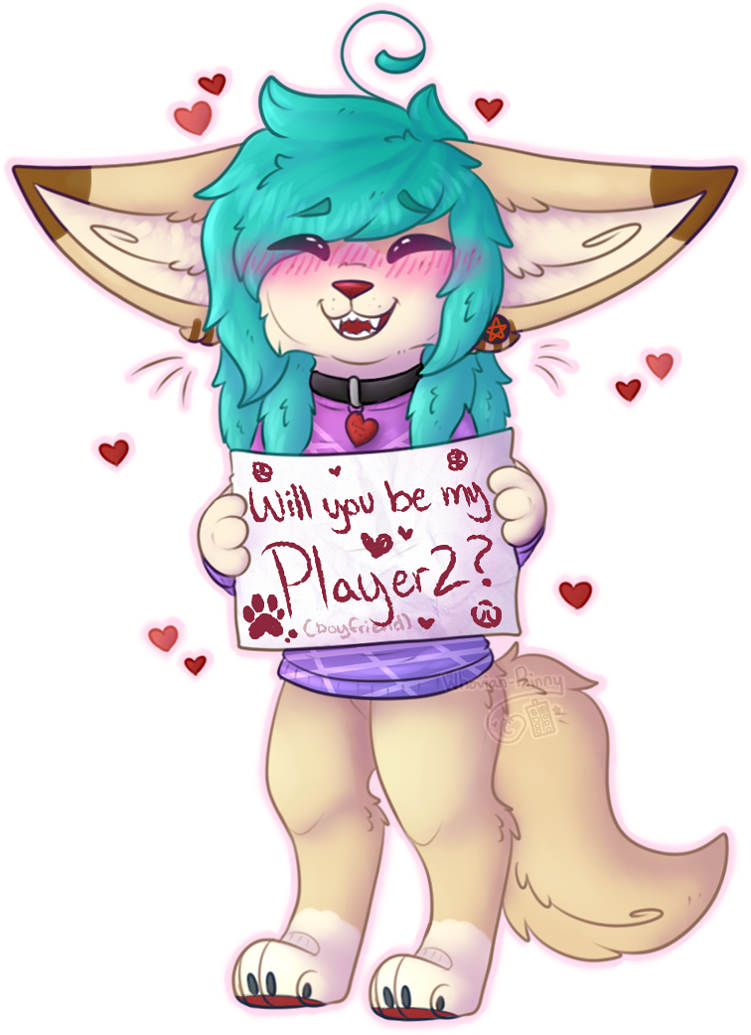 Will You Be My Player2 By Star-nerd - Cartoon (758x1040)