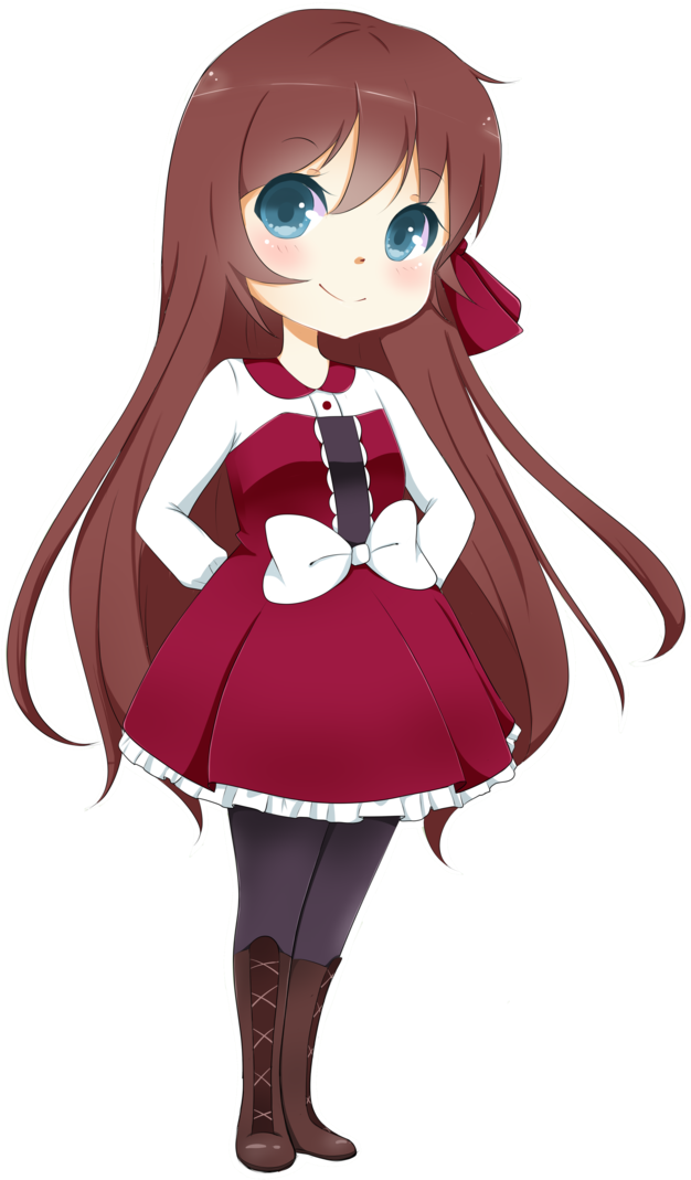 Anime Girl Chibi - Drawing (725x1102)