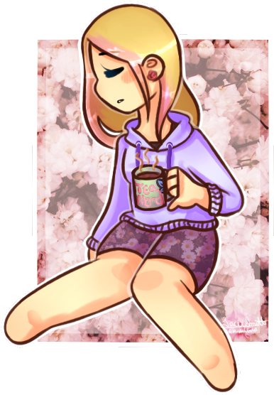 Beautiful Tea Nerd Speedpaint By Hirukagold - Cartoon (481x607)