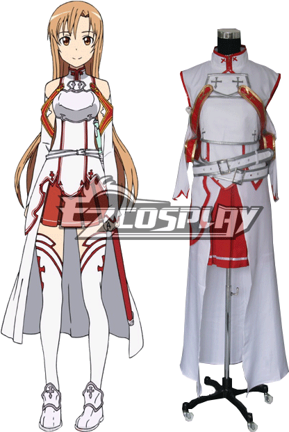 Sword Art Online Sao Sodo Ato Onrain Knights Of The - Sword Art Online Asuna Yuuki Cosplay Costume (600x720)