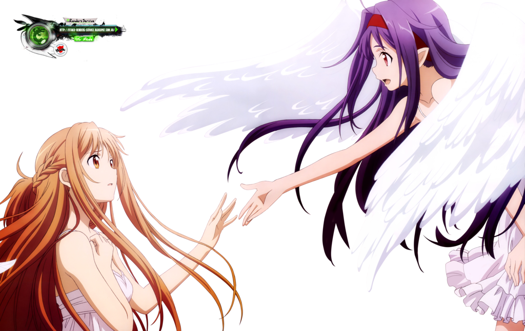 Sword Art Onlinekonno Yuuki Asuna Parting Png By - Sao Yuuki And Asuna (1024x646)