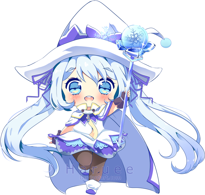 Snow Miku By Haruee - Drawing (725x700)