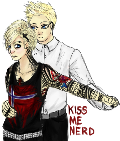 Dennor Nerd Punks Tumblr - Cartoon (500x500)