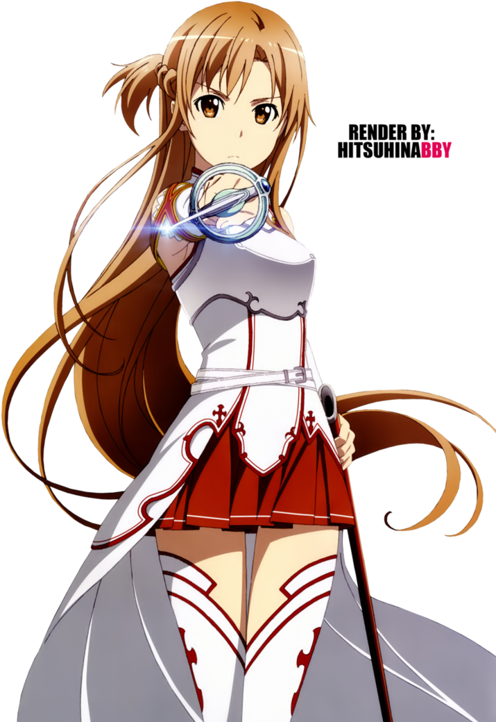 2 She Use The Same Weapon - Asuna Sword Art Online Render (756x1057)