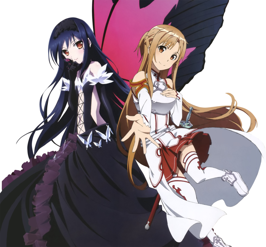 Kuroyukihime And (sao)asuna Render By Joanah009 On - Sword Art Online Kuroyukihime (900x837)