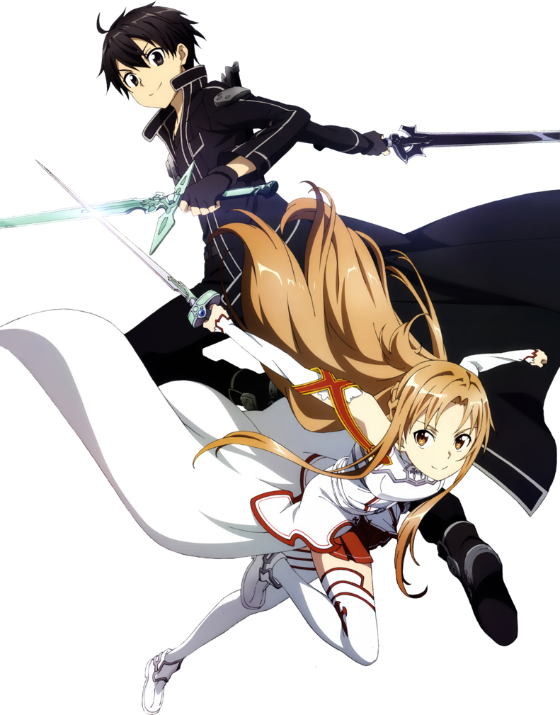 Sword Art Online Kirito And Asuna Render - Anime Sword Art Online (791x1009)