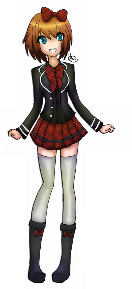 School Girl By Moloveanime - Cartoon (649x1229)