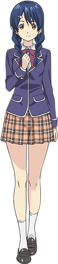 The Standard School Uniform Consists Of A Navy Blue - Shokugeki No Soma Characters (258x580)