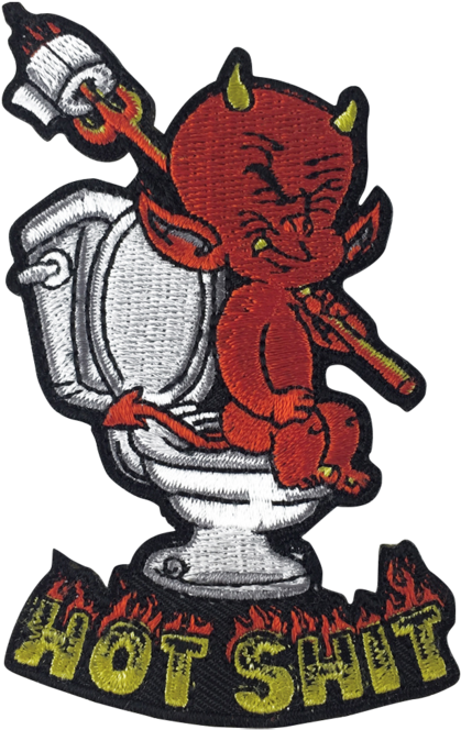 'hot Shit' Embroidered Hutchla - Embroidered Patch (1024x1024)