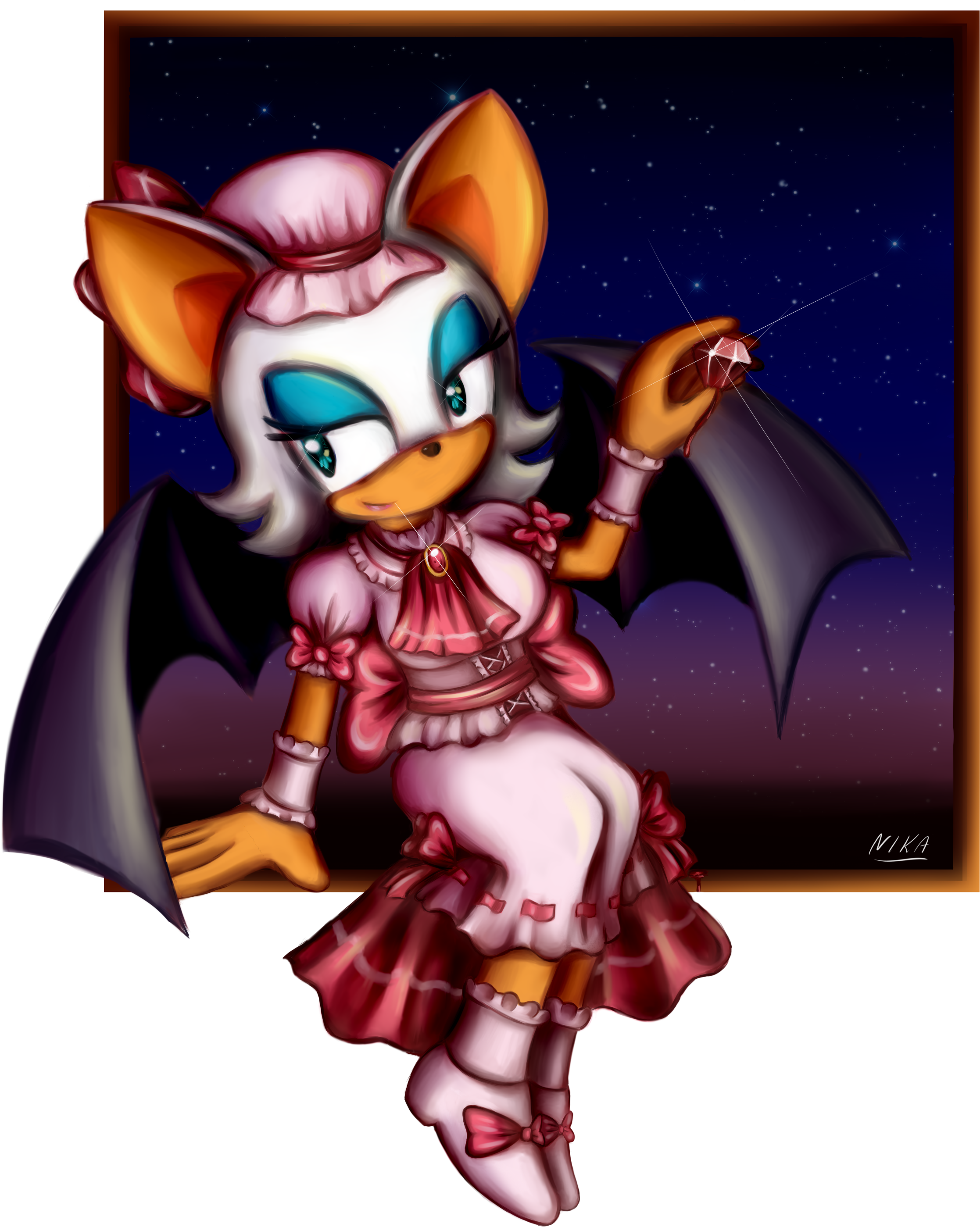 [sonic The Hedgehog X Touhou] Rouge Scarlet By Nika191319 - Shadow The Hedgehog Touhou (2480x3507)