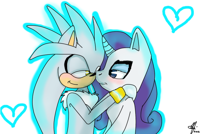 Silver The Hedgehog And Rarity - Silver The Hedgehog And Rarity (660x437)