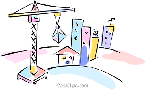 Gru Di Costruzione Di Edifici Immagini Grafiche Vettoriali - Impresa Edile (480x300)