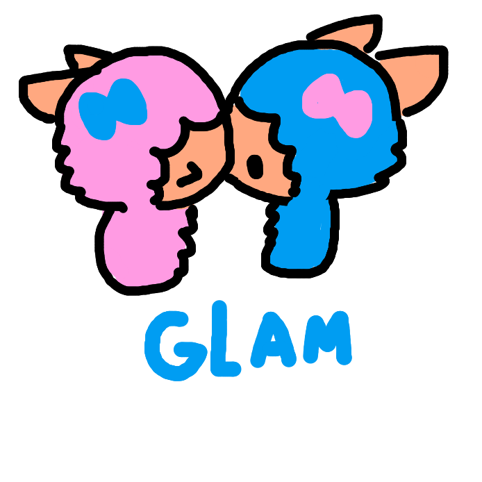 Glam Twins Sticker By Alpacadrawer - Glam Twins Sticker By Alpacadrawer (800x800)