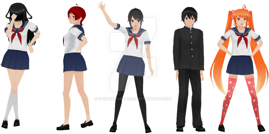 Mmd Yandere Simulator Models Dl (1024x576)