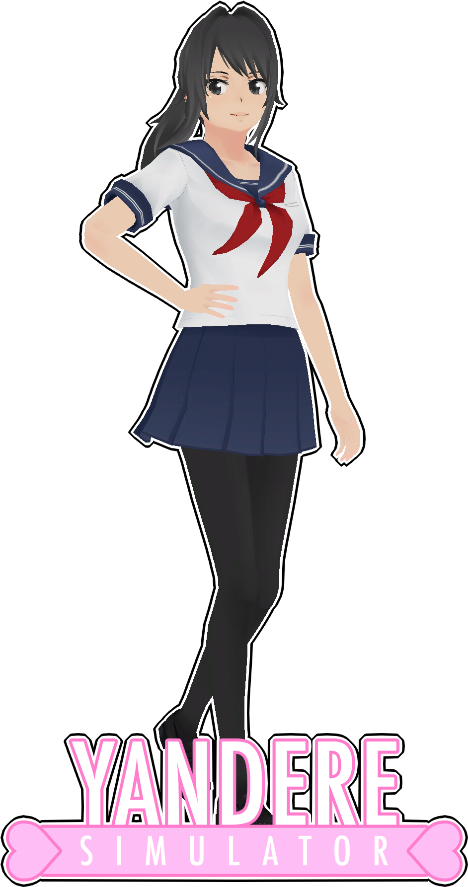 Yandere Simulator - Mmd Models Yandere Simulator Yandere Chan (1000x1893)