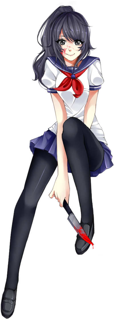 Yandere Simulator By Yazuumi - Imagenes De Yandere Anime (683x1171)