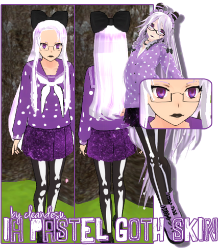 Ia Goth Skin For Yandere Simulator~ By Cleandesu - Yandere Simulator Skin Gloves (450x500)