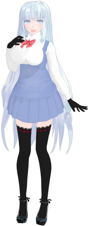 Megami Saiko By Amandarocks222 - Megami Saiko Mmd Model (321x768)