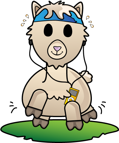 Alpaca Running Facebook Sticker - Alpaca (450x580)