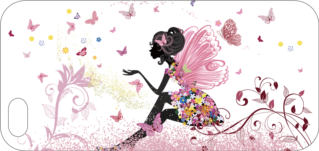 Butterfly Girl Female Mural - 2018 Daily Planner: Large 8 X 10 Daily And Monthly (1104x585)