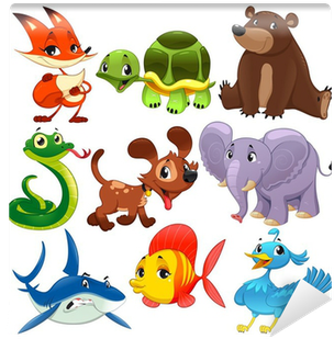 Set Of Animals - Cute Animal Cartoon Vector (400x400)