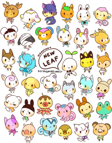Animal Crossing Stickers - Animal Crossing Cute Villagers (400x518)