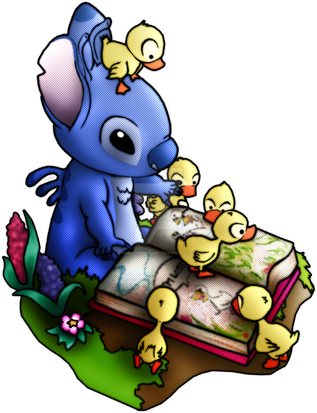 Stitch Ugly Duckling 2017 By Sarahughey-art - Cartoon (1024x1335)