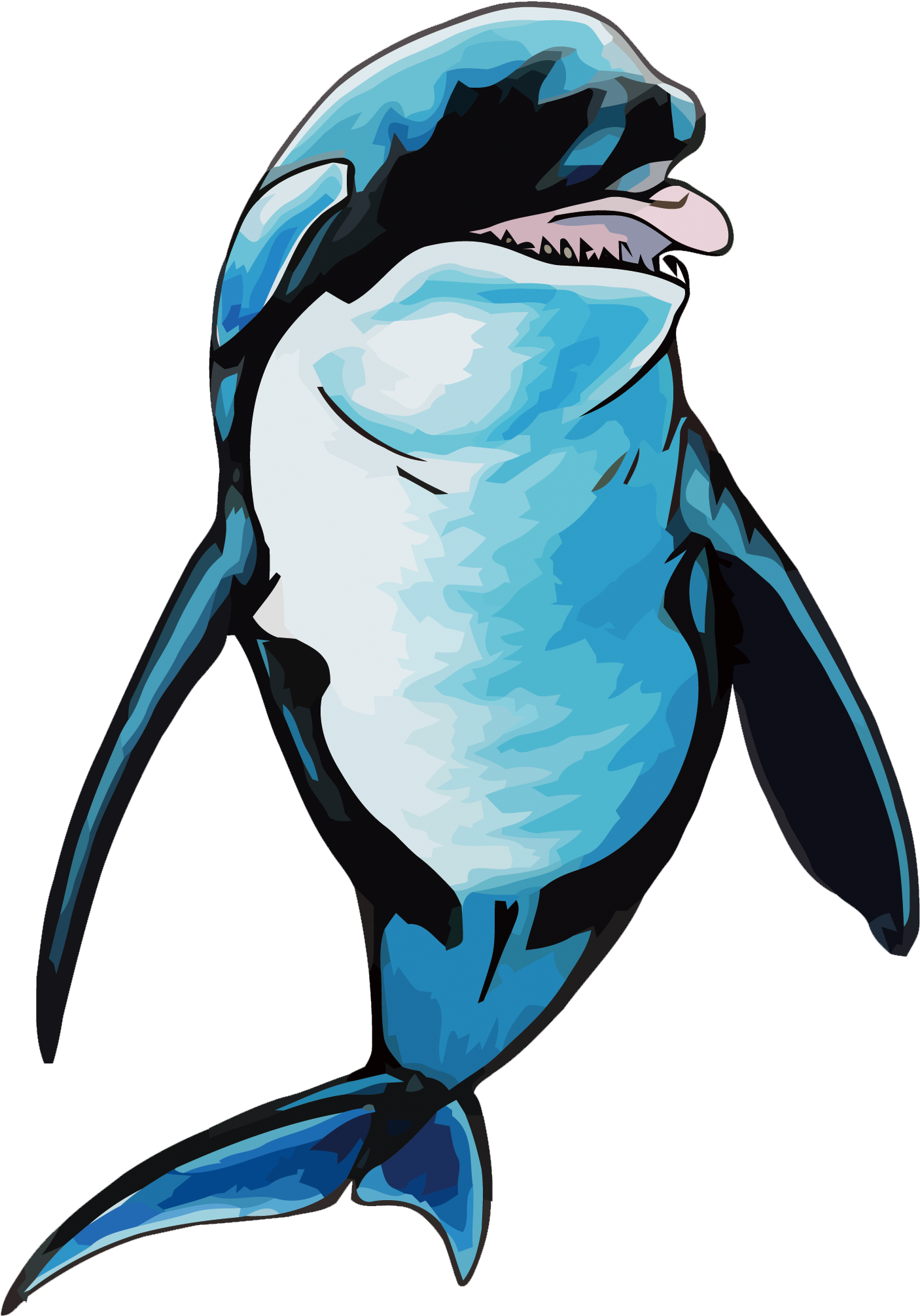 Penguin Dolphin Killer Whale Porpoise - Killer Whale Face (1500x2055)