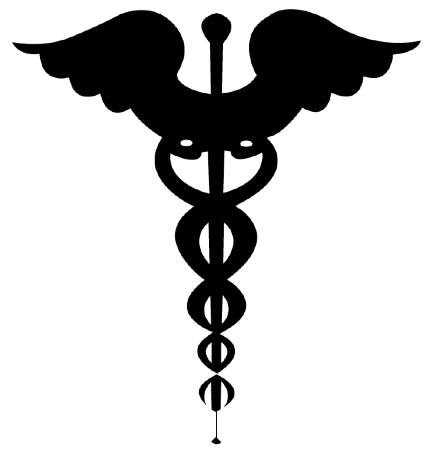 Symbol Staff Of Hermes Clip Art - Caduceus Silhouette (768x768)