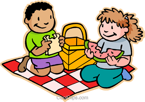 Picnic Clipart Transparent Background - Lunch On The Lawn (480x340)